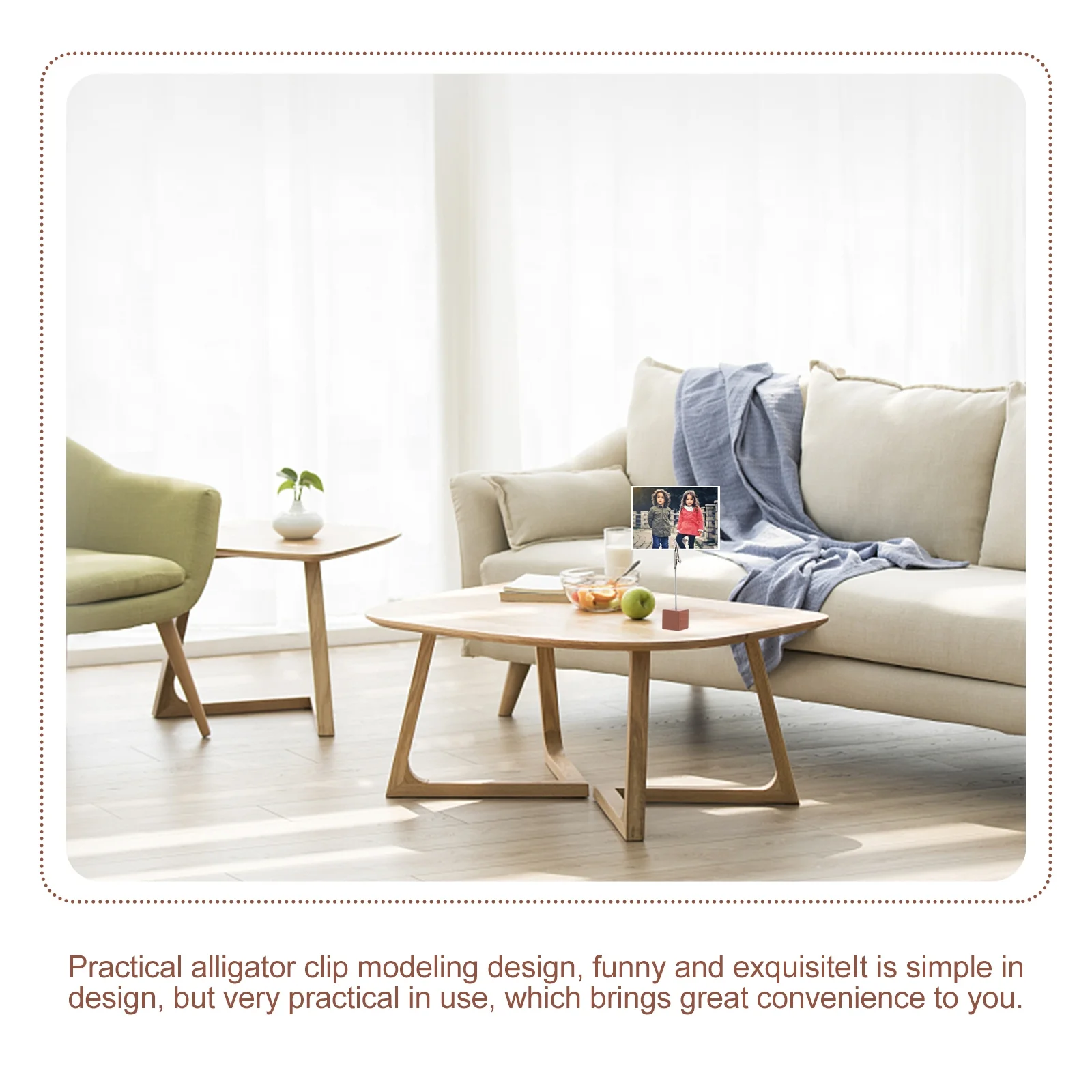 

6Pcs Crocodile Clip Desk Decor Premium Material Sturdy Alligator Clips for Photos Notes Memos Paper Cards Retro Memo Clips