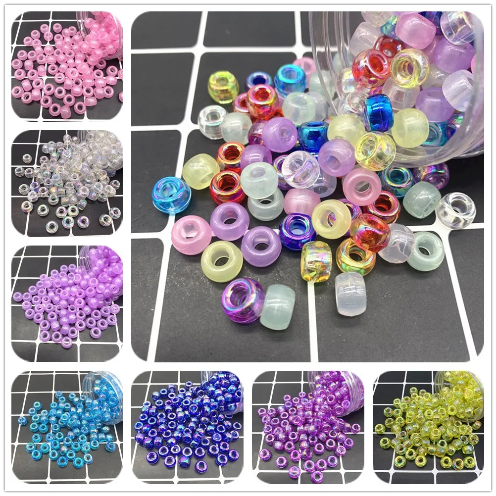 

100Pcs/Pack 6*9mm Hair Rings Hair Beads Hole 4mm dreadlock beads hair accessories for braids hair beads for kids