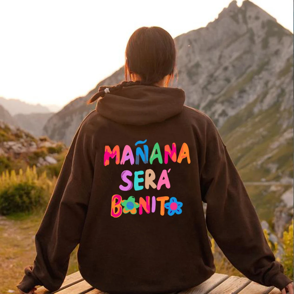 Manana Sera Bonito Hoodie Karol G Manana Sera Bonito Hooded Sweatshirt Tomorrow Will Be Nice Music Pullover Bichota Sweatshirts