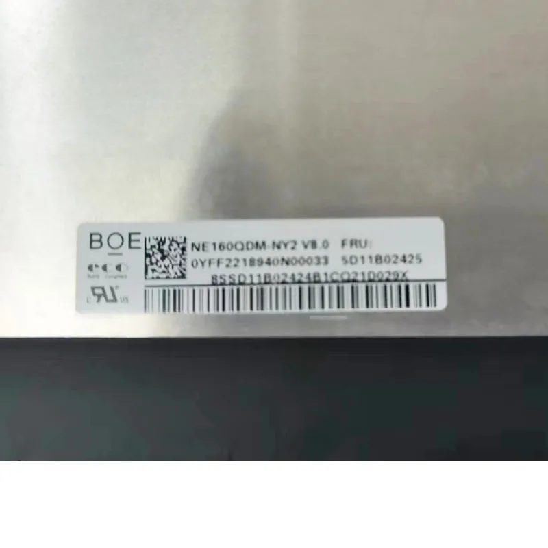 NE160QDM-NY2 N62 B160QAN02.H B160QAN02.L MNG007DA1-2 -3 2560*1600 IPS EDP 40-Pins For ideapad 5 pro-16 Laptop LCD Screen Matrix