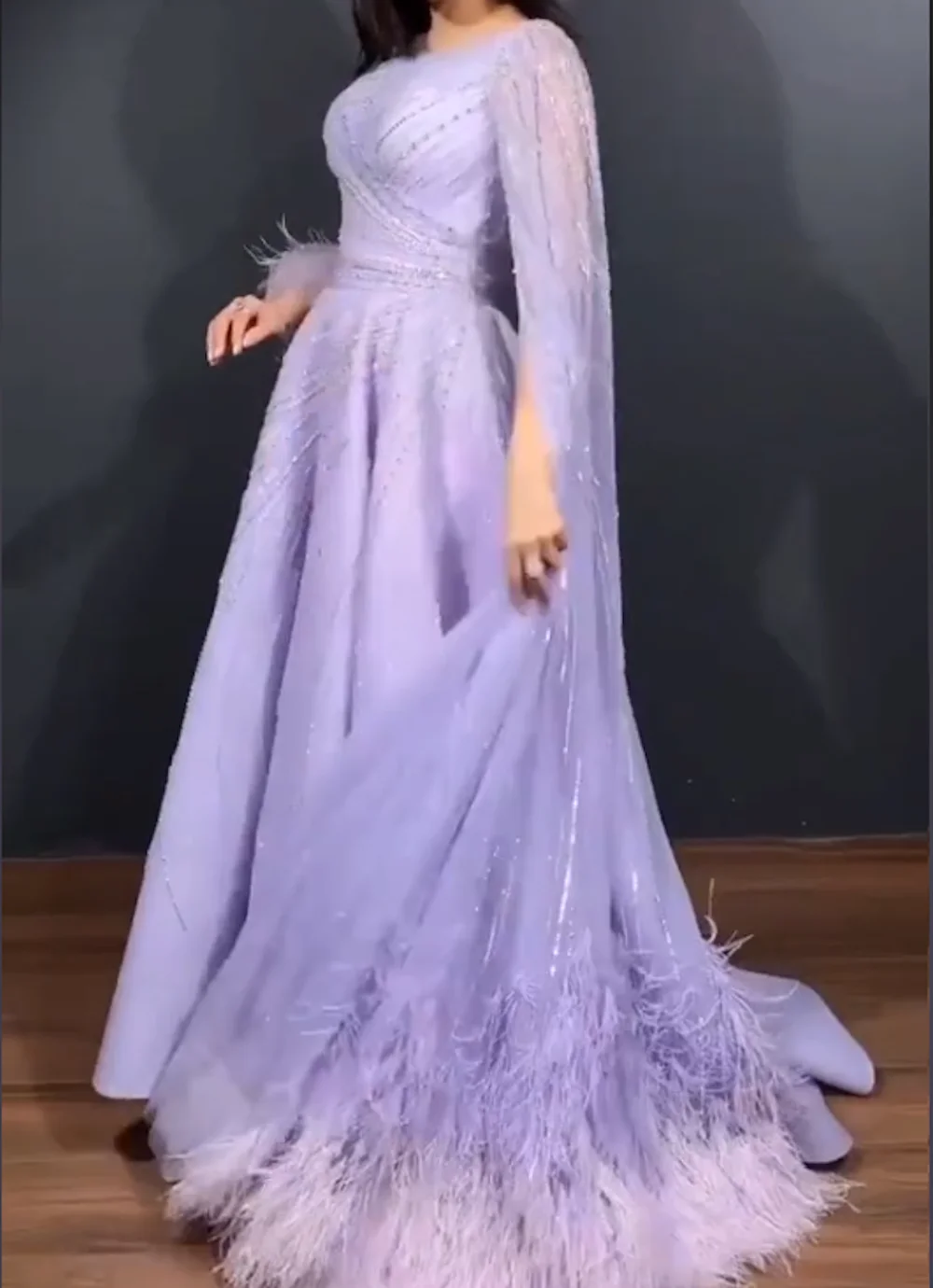 ROSELLA A-line Exquisite One Shoulder Long Sleeves Zipper Up Strapless Empire Women Formal Evening Dress  Prom Gown New 2023