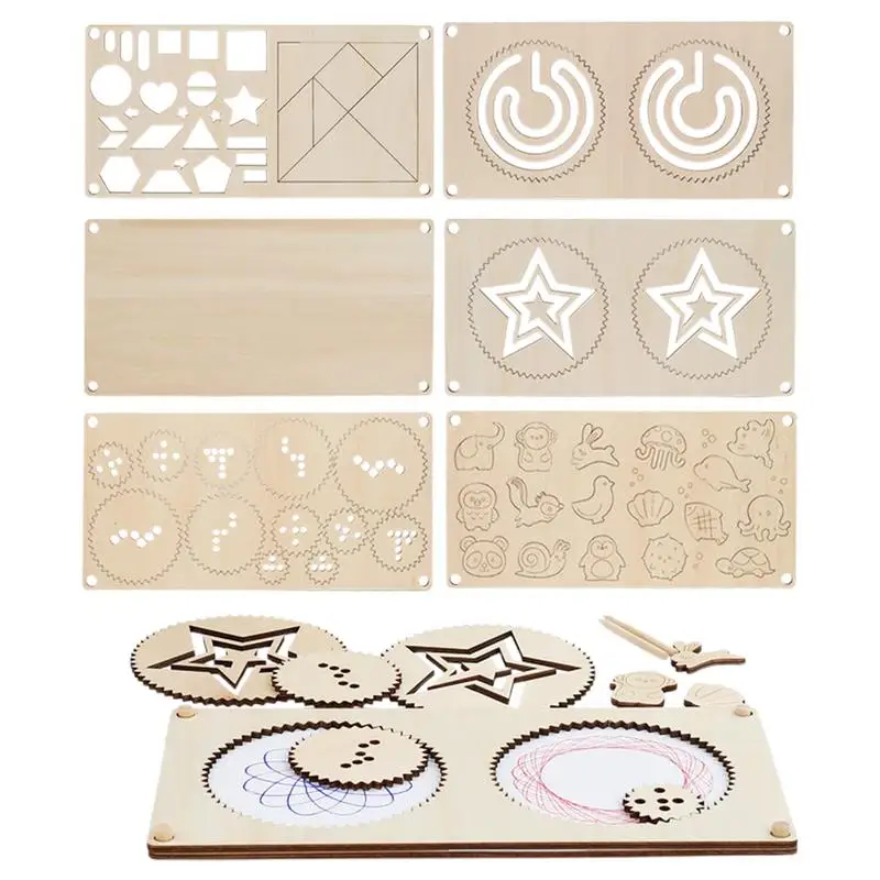 

Wooden Art Crafts For Kid Shape Sorting Doodle Tracing Board Toddler Activities Learning Educational Developmental Toy For
