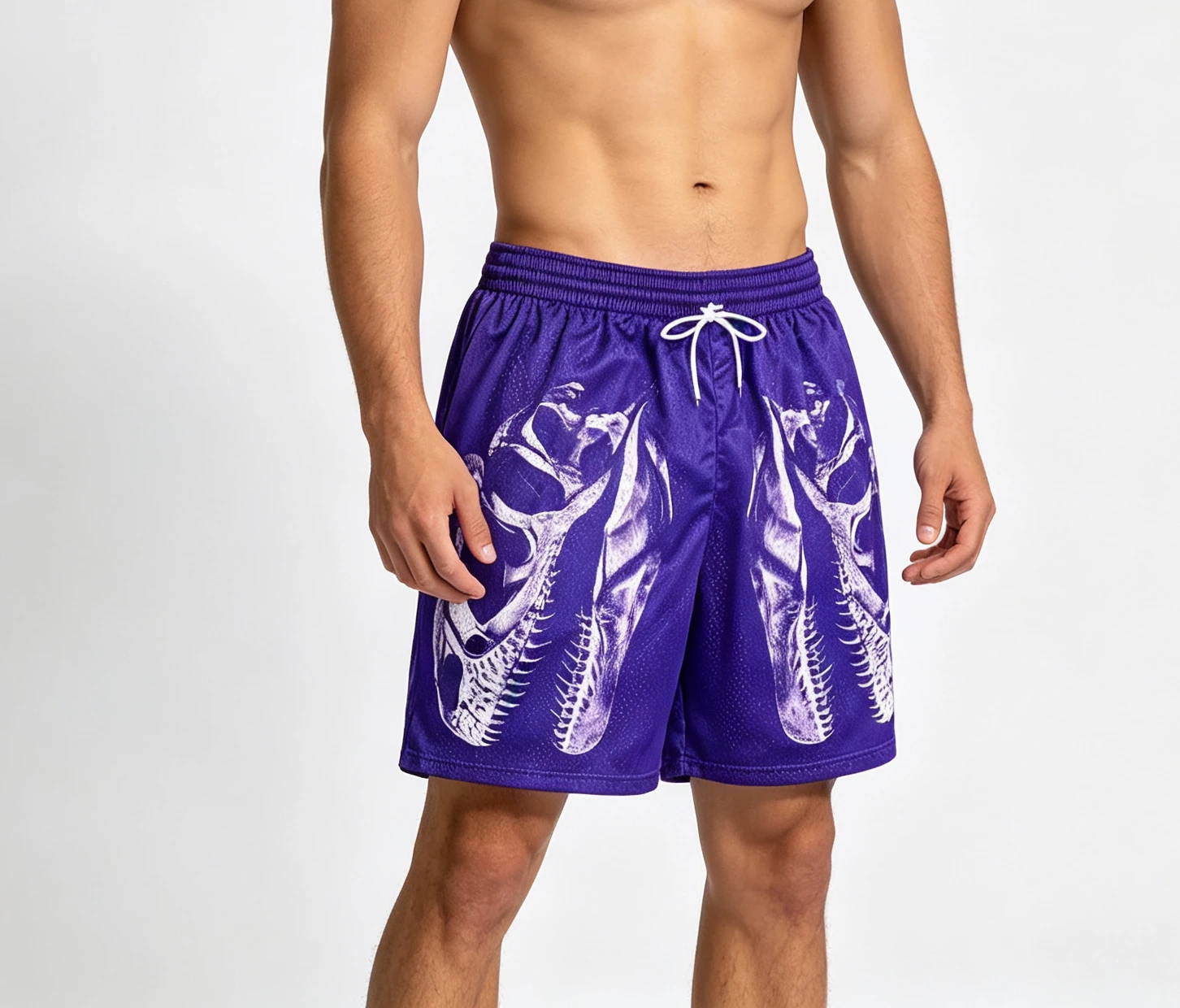 

Overlord Dragon Skull Pattern Print Basketball Shorts Street Loose Casual Outdoor Quick Drying Trend Thin Vacation Shorts