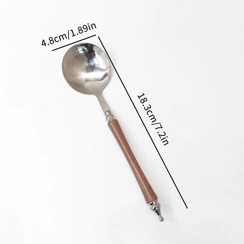 جديد 1 قطعة أدوات المطبخ ملاعق الحلوى الهدايا الرجعية سانت القلعة ملعقة شوربة مقبض طويل أدوات المائدة الفولاذ المقاوم للصدأ ملعقة مستديرة