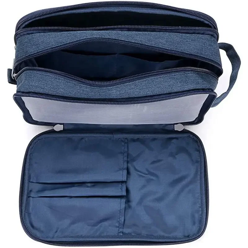 yesABDR-Travel Toiletry Wash Bag Dry & Wet Separation Gym Shaving Organiser Bag With 3 Compartments