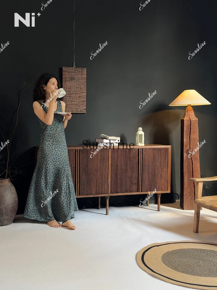 

French retro dining side solid wood storage against the wall cabinet B & B wabi sabi porch cabinet FT