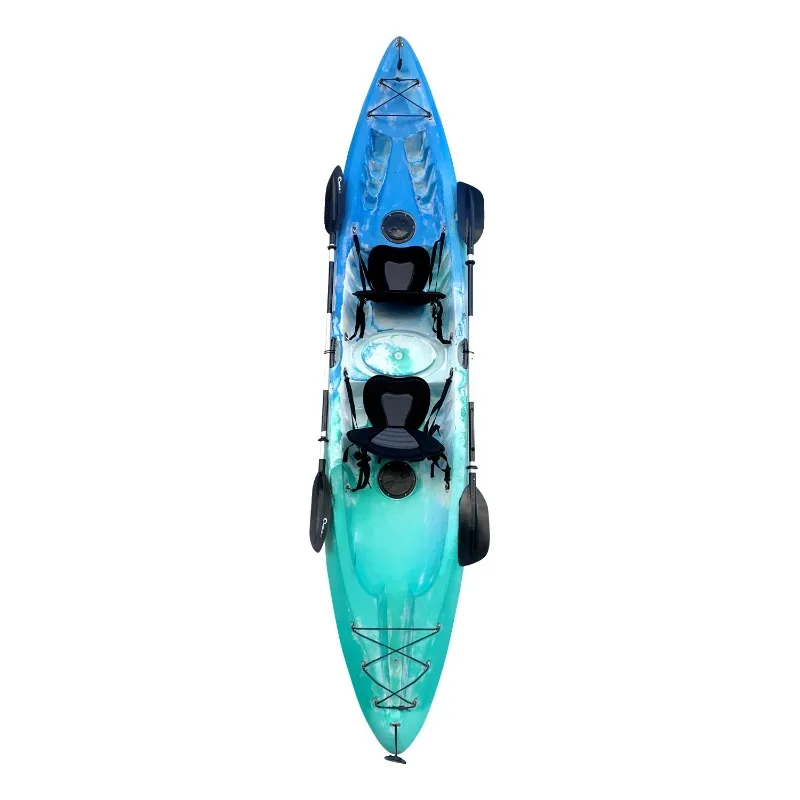 Kayak de pesca transparente de alta calidad para 2 + 1 persona, gran oferta, canoa no inflable de 4m con dos asientos, gran oferta, barco transparente