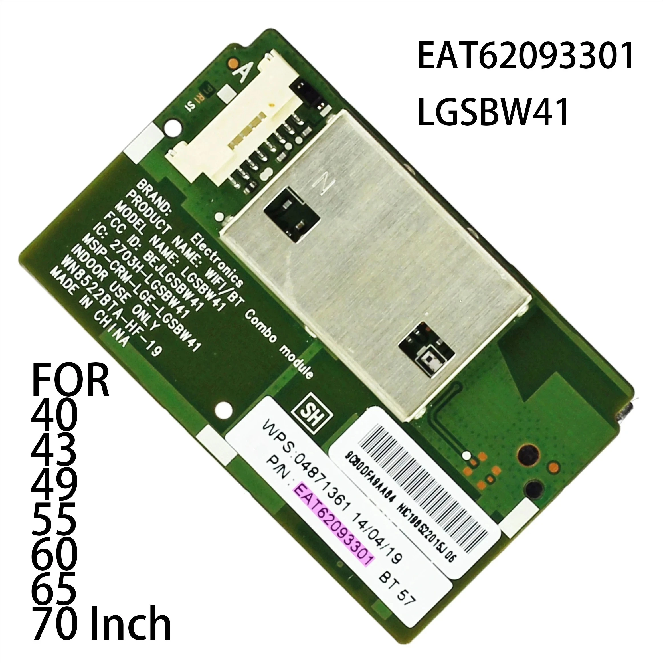 

Wireless Wifi Bluetooth Adapter Module EAT62093301 2703H-LGSBW41 LGSBW41 for 40UB8000 49UB8200 55UB8500 65EF9500 60LF6300 TV