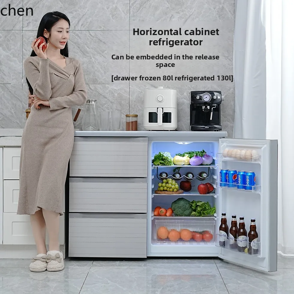 ثلاجة أفقية HXL، درج صغير، خزانة مدمجة، فريزر مدمج تحت العداد