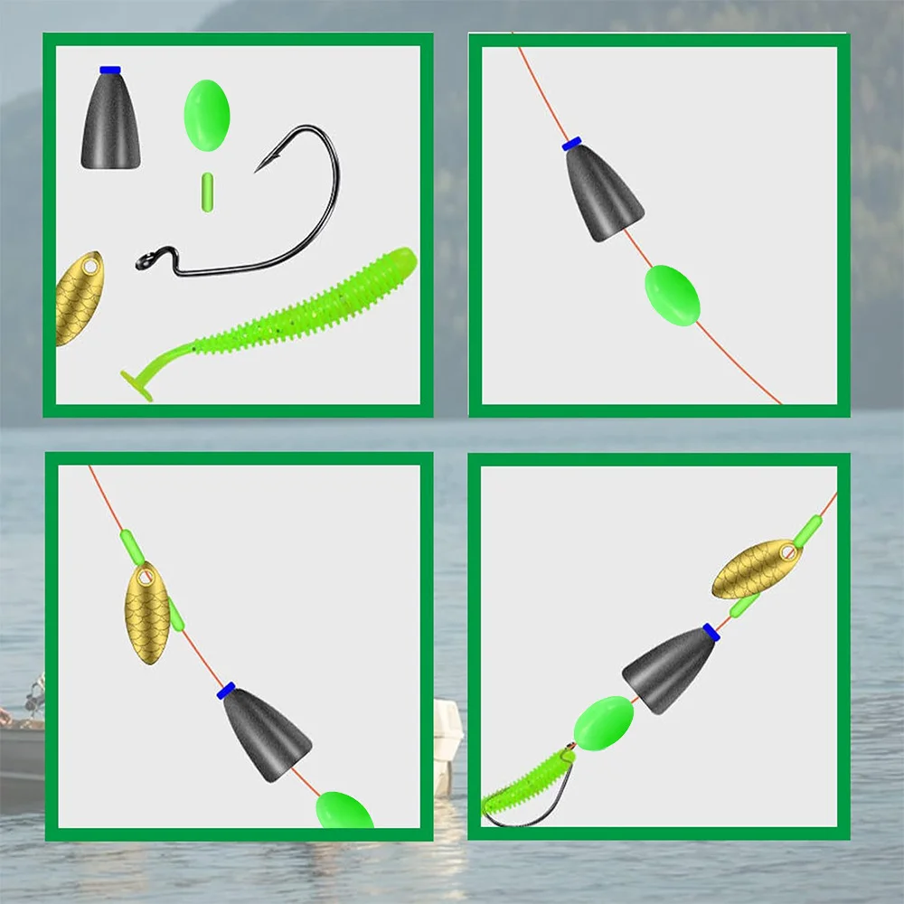 Ackibbik 375pcs/box Luminous Fishing Beads Sea Fishing Accessories Soft Worms Glow Sea Fishing Lure Bait Night Fishing Bead - view 5