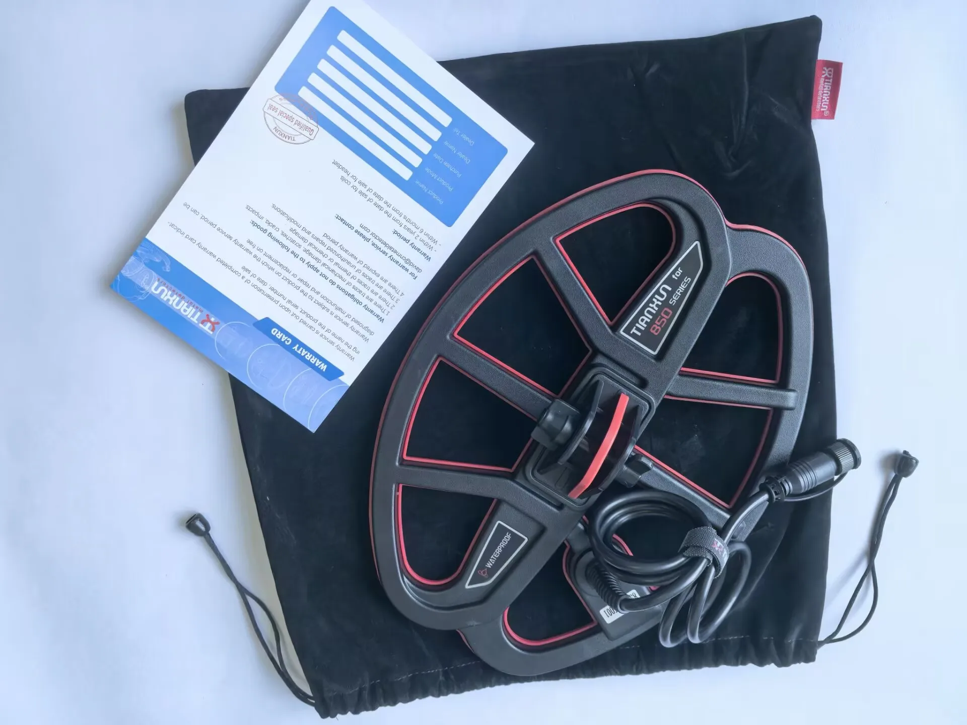 12 بوصة المهنية مقاوم للماء البحث لفائف للكشف عن المعادن ملحق ل TX850 TX850L القدرات الكشف المحسنة