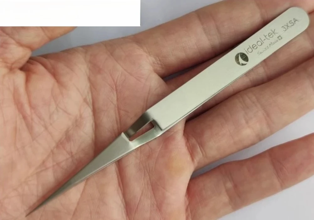 

Original copper tweezers, ultra precision long short pointed curved round head watch parts, watch repair hairspring clip