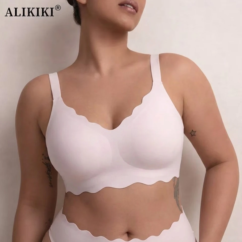 Seamless Wireless Supportive Bra Push Up Comfort Soft No Underwire Full Coverage T-Shirt Bra Plus Size Bralette for Women