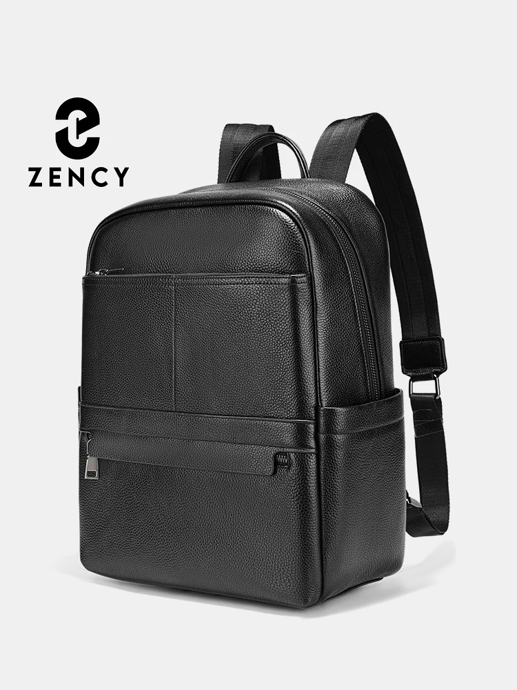 Zency Genuine Leather Winter Backpack Women's Knapsack for Travel Work Large Capacity Laptop Bags