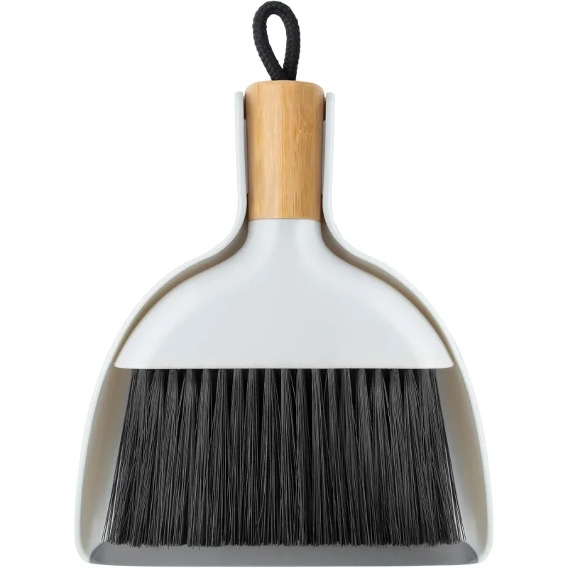 

Mini Dustpan and Brush Set, Portable Cleaning Brush and Dustpan Combo with Bamboo Handle, 1 Set