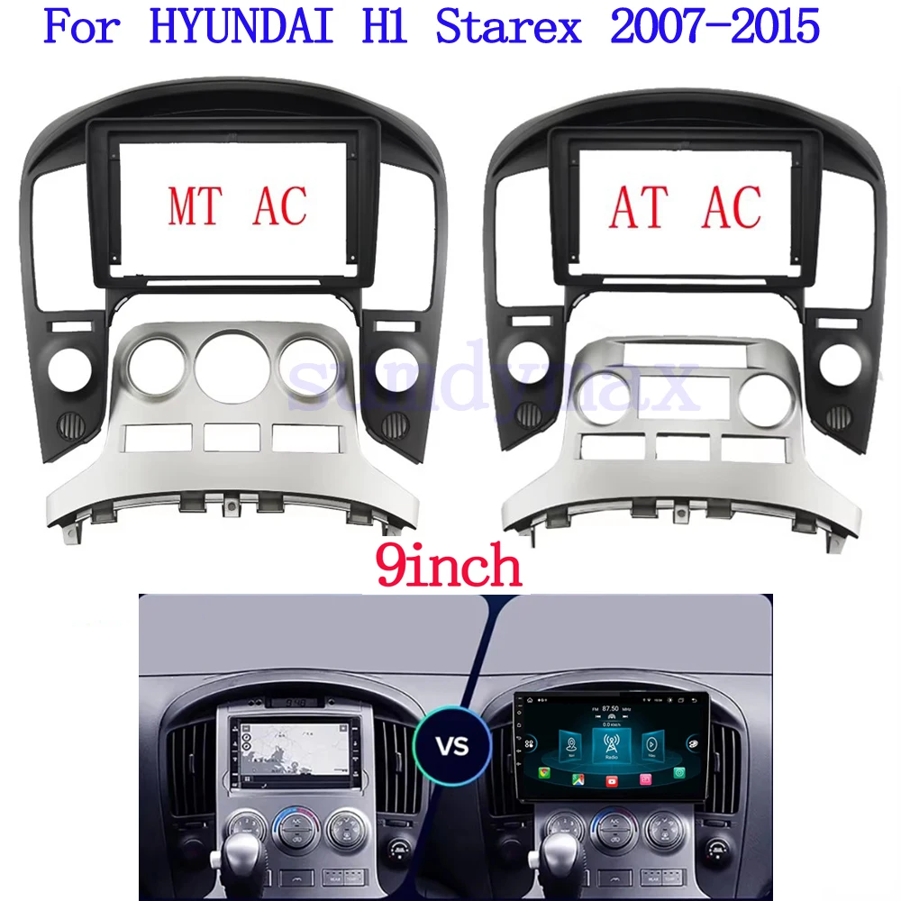 

9inch Car Radio Fascia For HYUNDAI STAREX H1 2007-2015 Frame Plate Adapter Mounting Dash Installation Bezel Trim Kit