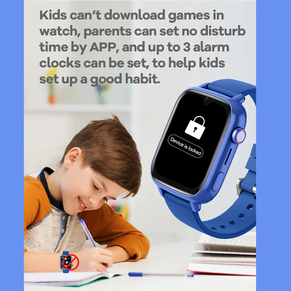 KGG 4G Smart Watch Kids ROM 8GB GPS Video Call SOS APP Download Child Smartwatch Camera Monitor Tracker Location Phone Watch