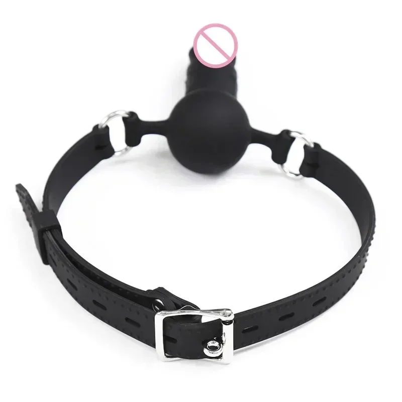 Silicone Fake Penis Mouth Plug Oral Exercise Bdsm Bondage Gag Sex Toys for Men Women Couple Chastity Accessories Masturbation
