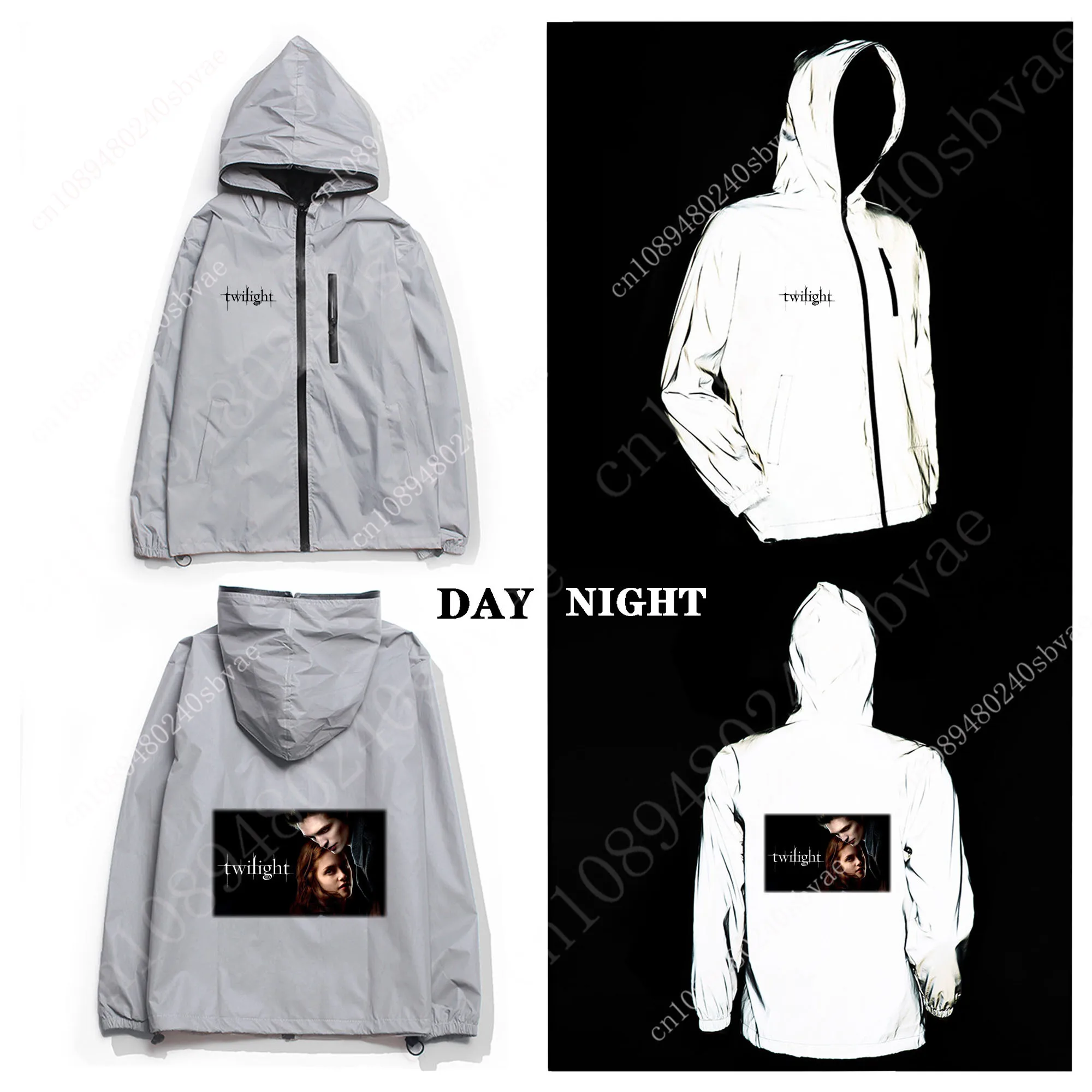 

The Twilight Saga Reflective Jacket Mens Womens Coat Hooded Windbreaker Runing Pocket Jackets Hiking Zipper Customized Hoodie