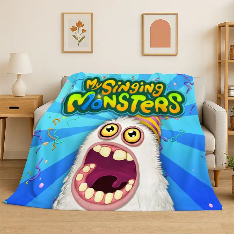 Manta de Franela con Diseño de My Singing Monsters, Suave para Dormitorio, Sala de Estar, Cama, Viajes, Campamento y Picnic