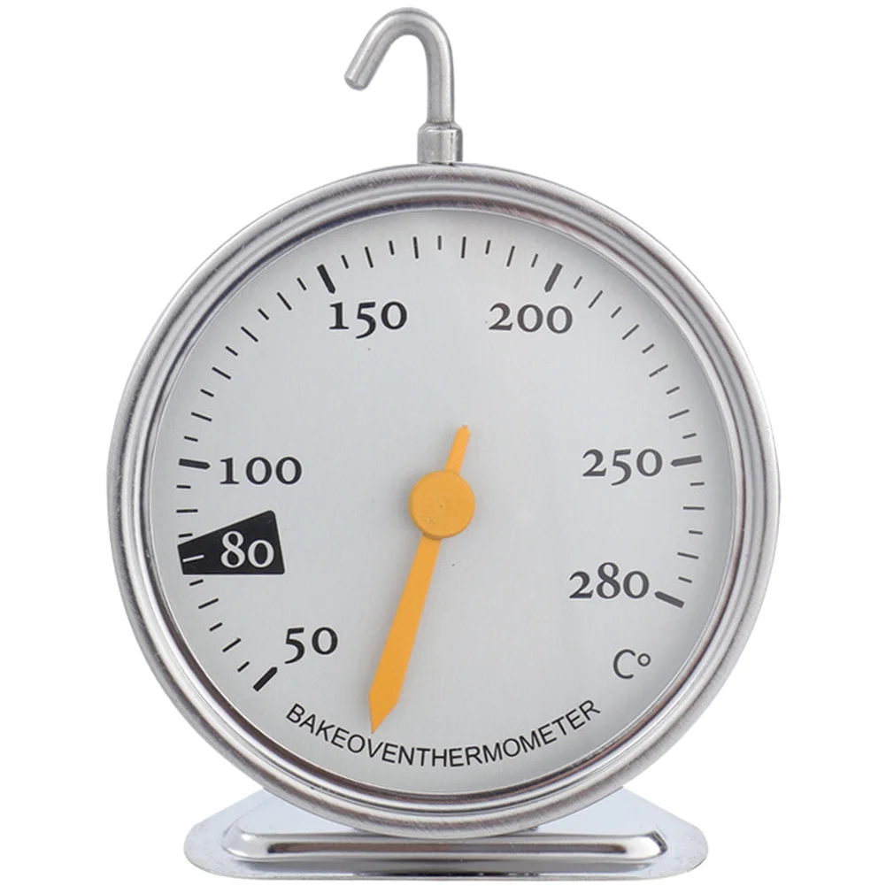 Oven Thermometer Stainless Steel Construction Glass 50C-280C Range for Kitchen Pizza Oven and Grill Use Oven Thermometer
