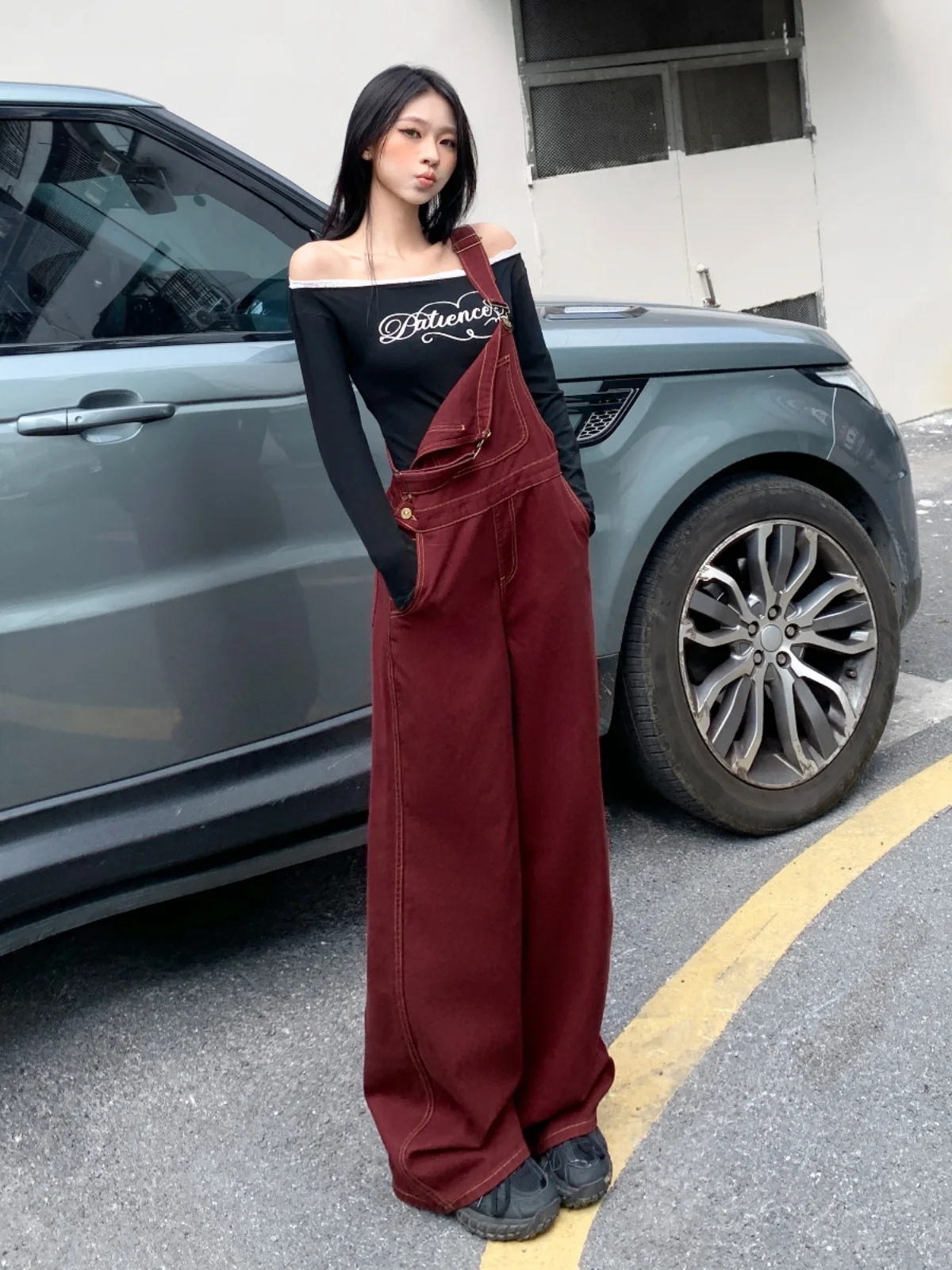 

Новые женские джинсовые комбинезоны BRN: красные, в стиле ретро, повседневные, универсальные, с высокой талией, из хлопка, длинные брюки. Модные для весны, лета и осени.