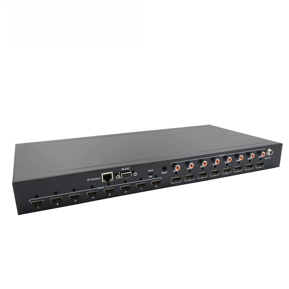 LINK-MI 8x8 Matrix Switcher With SPDIF Audio 4K@60Hz IR RS232 IP Or Web GUI Control Support 3D, HDR10 Matrix