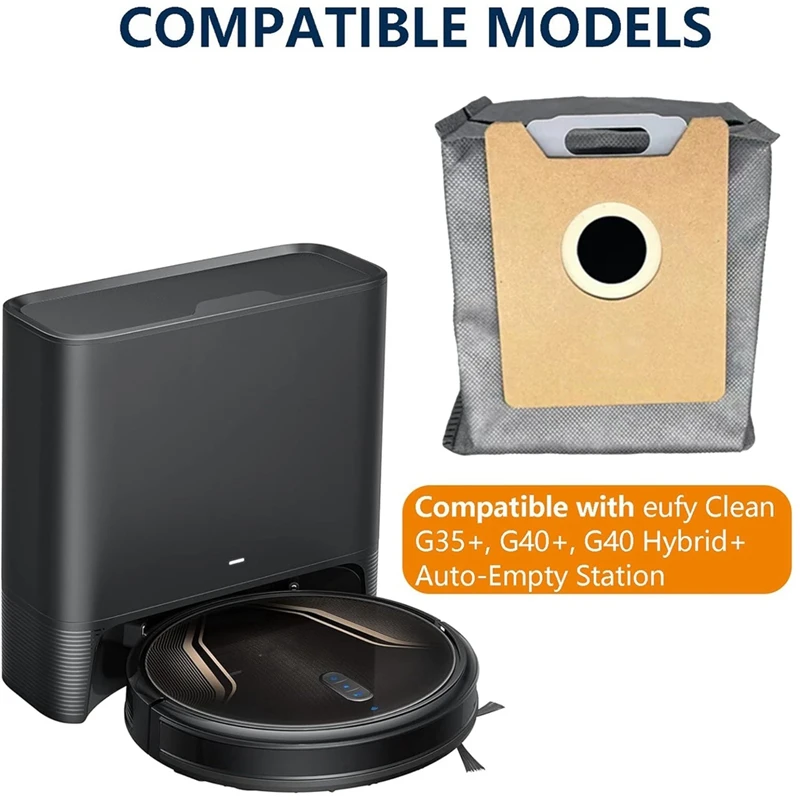 로봇 진공 먼지 봉투 키트, Eufy G35 +, G40 +, G40 하이브리드 + 자동 비움 스테이션용 교체 부품, 14 개