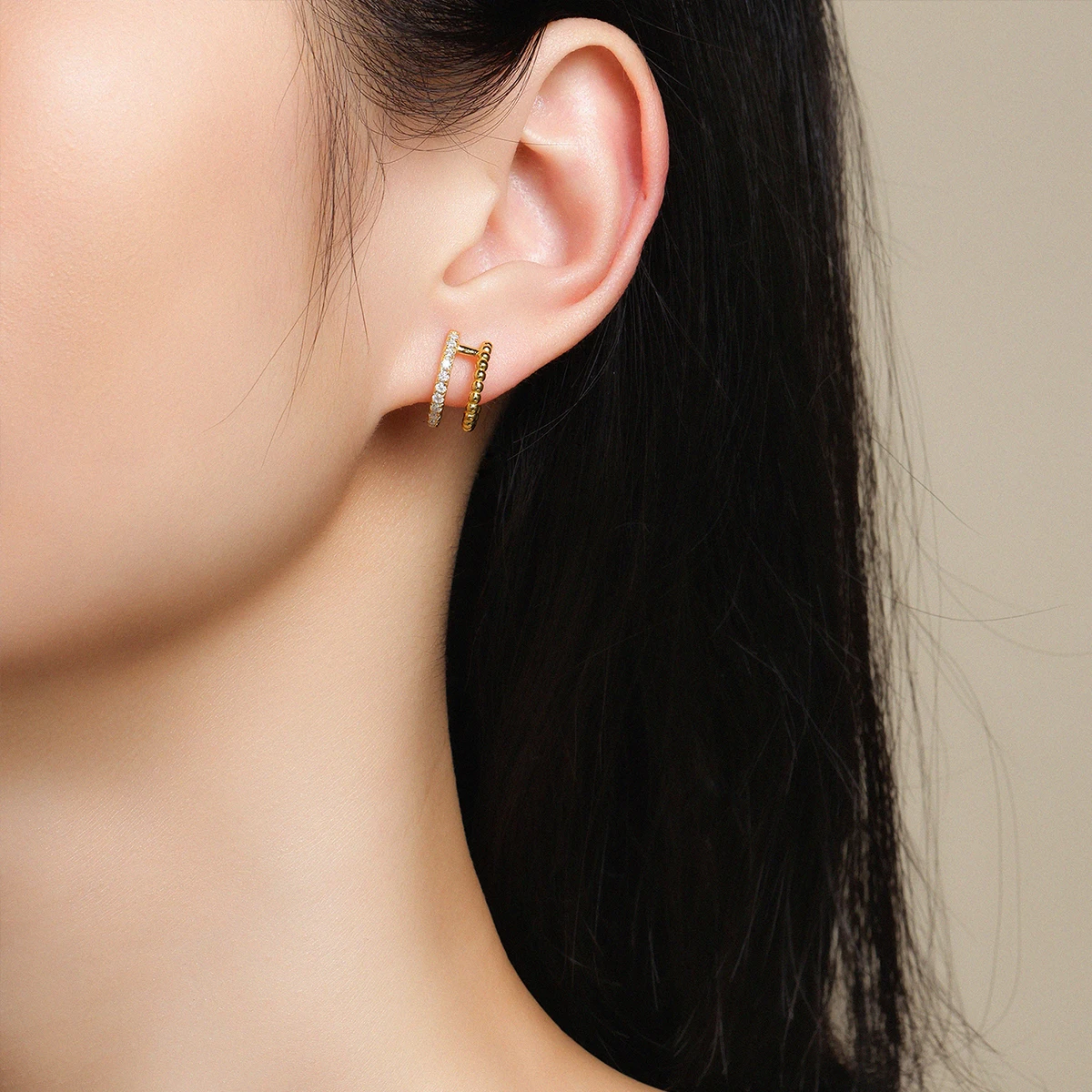 

NEO CARAT S925 Серьги из стерлингового серебра K с позолотой из муассанита 0,33 карата Женские модные простые ювелирные изделия