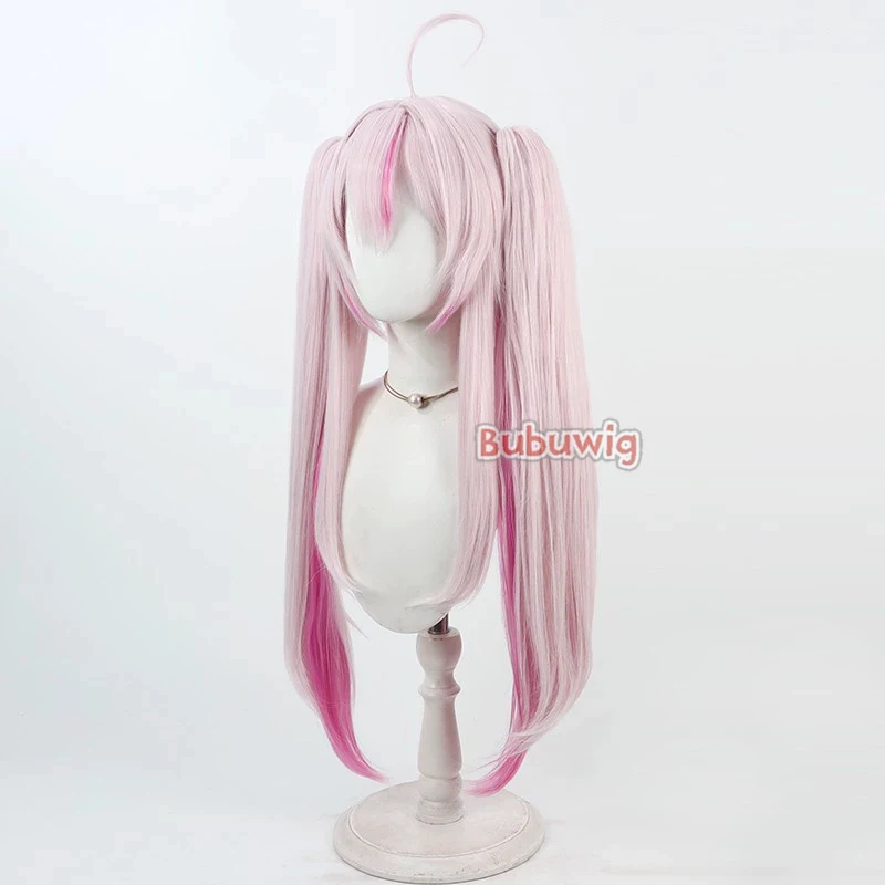 Bubuwig Kunsthaar Na Sera Cosplay Perücken Virtual YouTuber Na Sera 80 cm lange rosa gemischte heiße rosa Pferdeschwanzperücke hitzebeständig