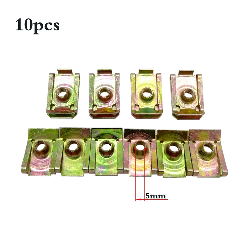 10 Pcs M5 M6 M8 U-Type Car Clips Rivets For Car Motor Tread Panel Spire Nut Fairing Clip Fastener Speed Metal Mounting Clamp