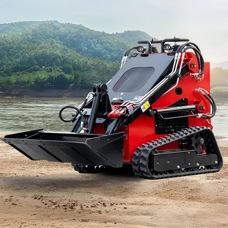 Hot Sale SDLOT 350kg Stand on No Cabin Crawler Skid Steer Loader Laidong CE EURO5 EPA Narrow Access Design For Warehouse Work