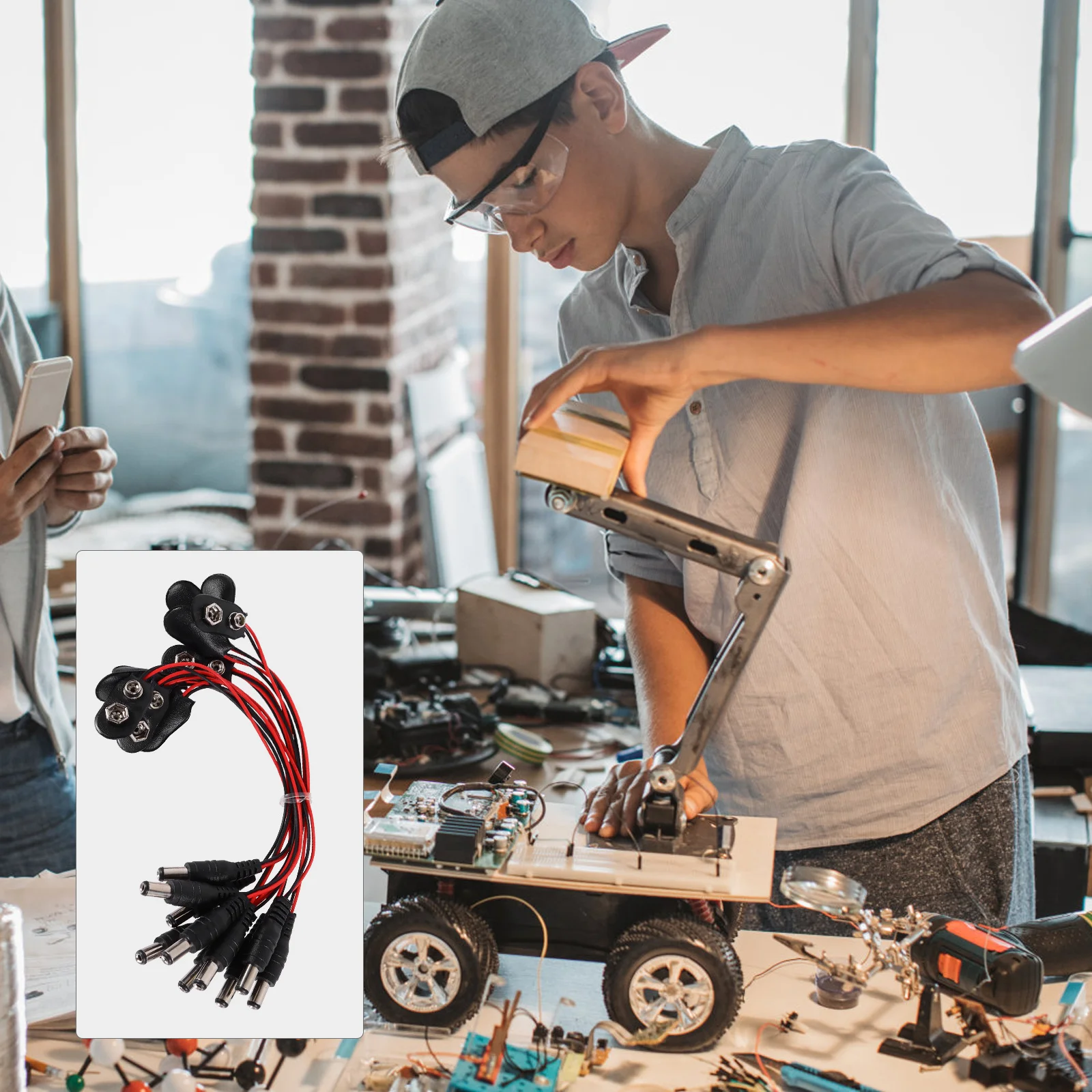 10 قطعة 9 فولت المفاجئة موصلات 9 فولت كليب خط اتصال الطاقة استبدال كتل طرفية دائمة للاستخدام التجريبي #1