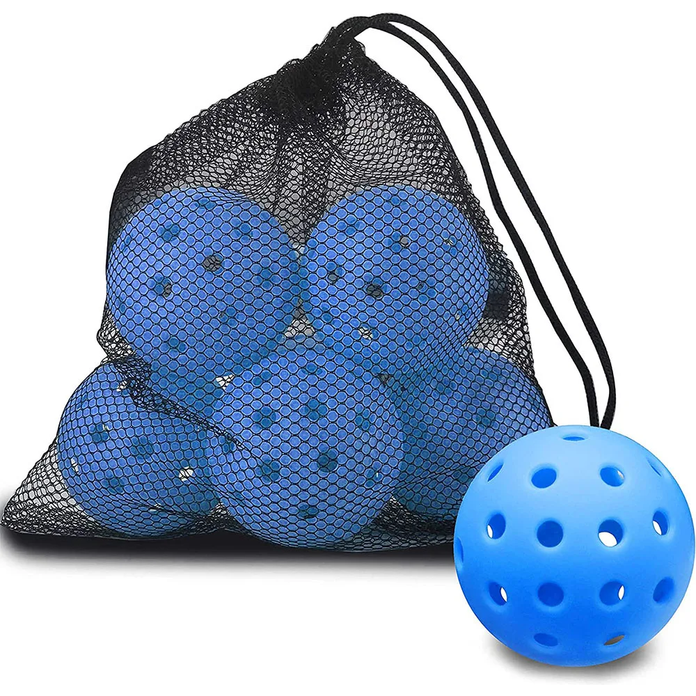 Portable Net Bag Pickleball 74MM Durable 40 Holes Outdoor 6/4Pcs Pickleballs 26g Outdoor for Competition pickleball Practice