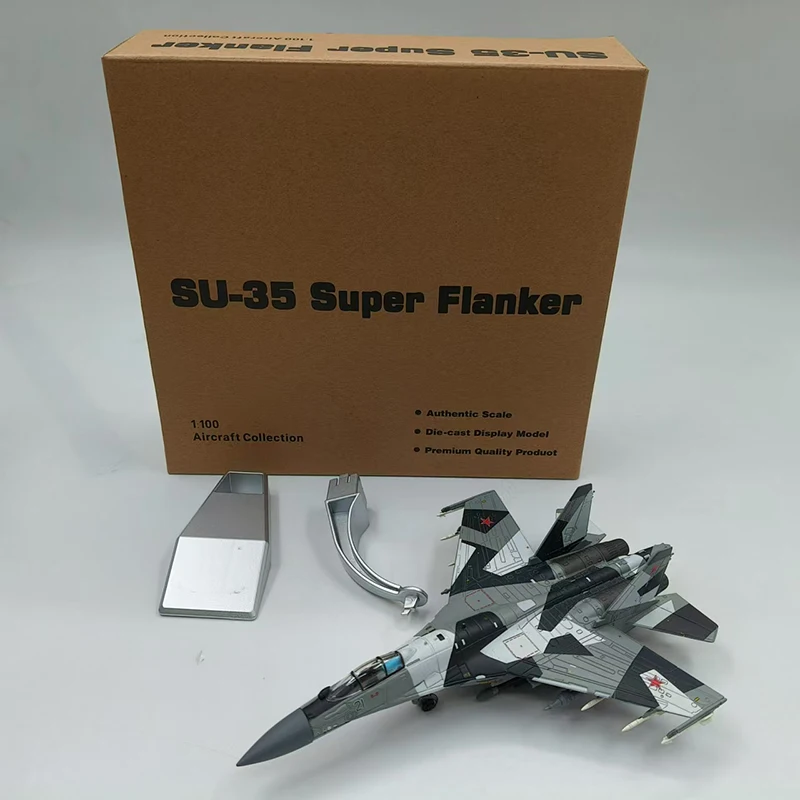 1/100 Scale Diecast Metal Alloy Russia Super Flanker SU 35 Su-35 SU35 Aircraft Airplane Fighter Model Toys For Collection