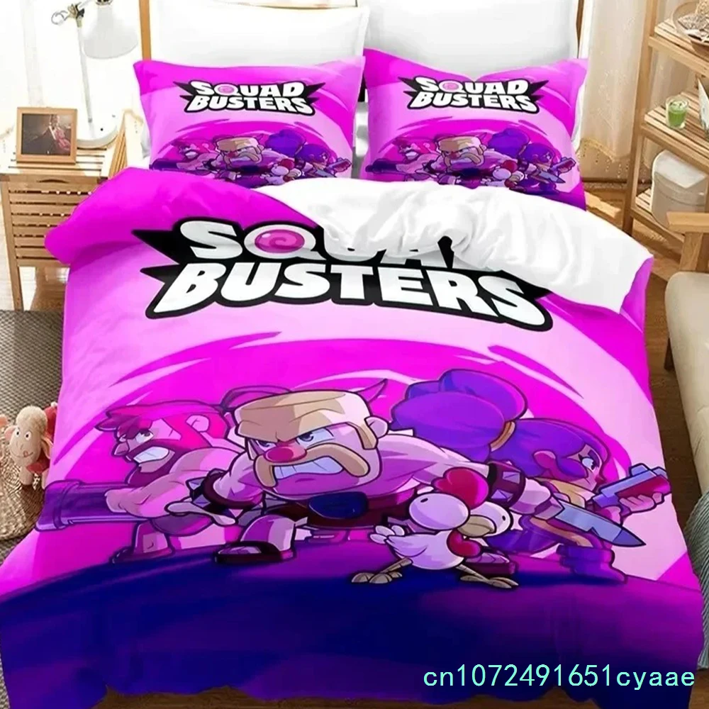 Fashion Game S-Squad Busters Bedding Set Single Twin Full Queen King Size Bed Set Adult Kid Bedroom Duvet Cover Set Home Textile