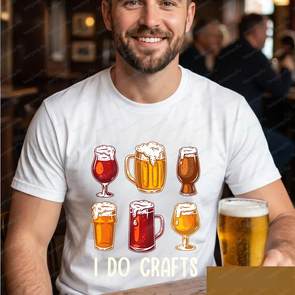 Craft Beer Retro T Shirt I Do Crafts Home Brew Art Fun Vintage Tshirt Awesome Gift Tee for Beer Drinking Lovers Home Brewer Tops