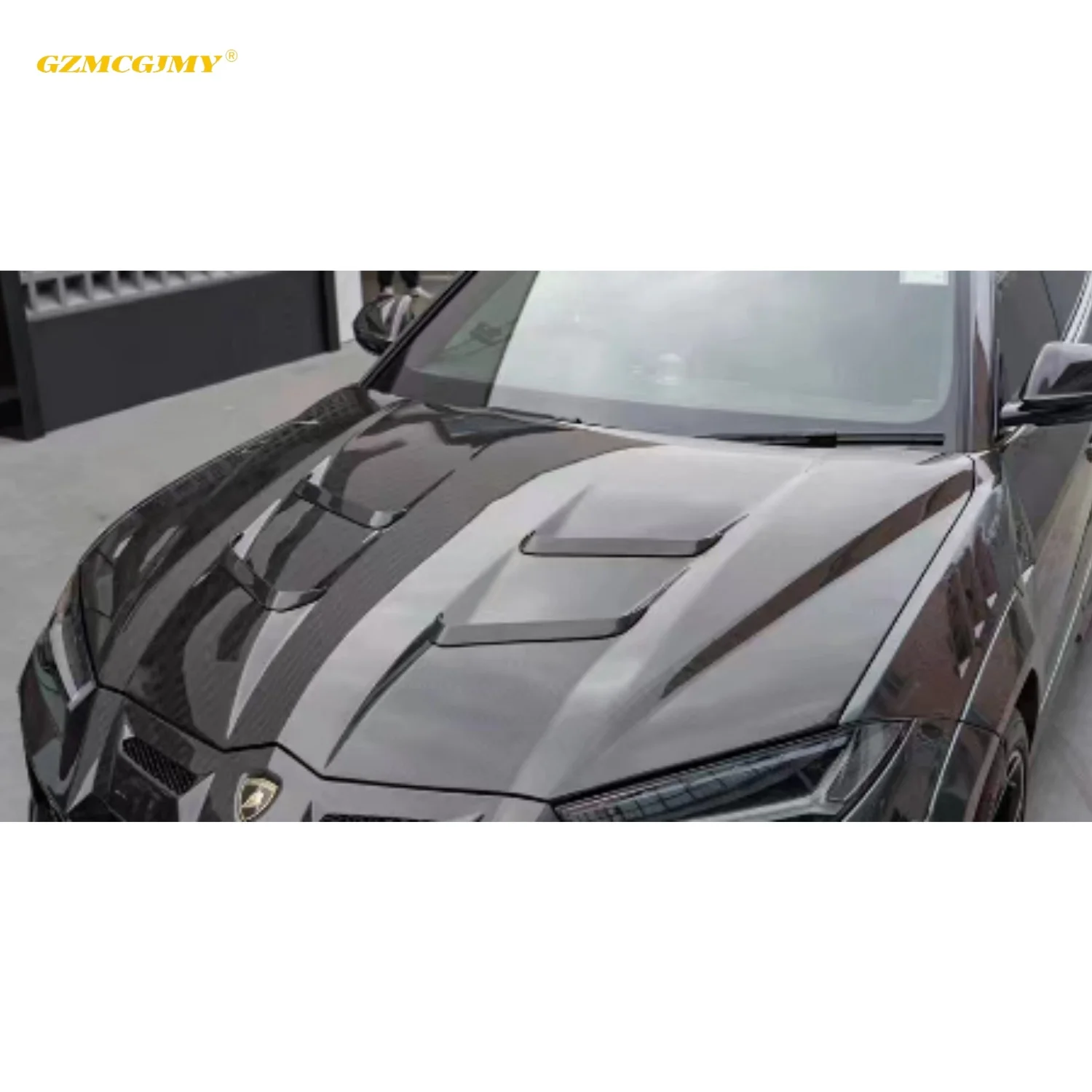 High quality 23 year car replacement carbon fiber engine hood suitable for Lamborghini Urus MS dry carbon fiber engine hood