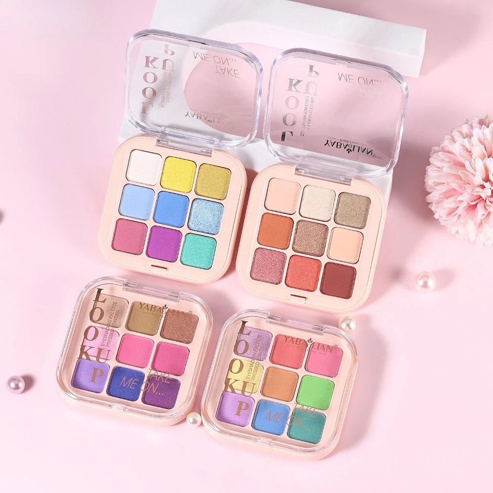 อายแชโดว์พาเลท 9 สี เมคอัพ 9 สี ดัซเซิล ฟอก อายแชโดว์ ชิมเมอร์ อายแชโดว์ พาเลท