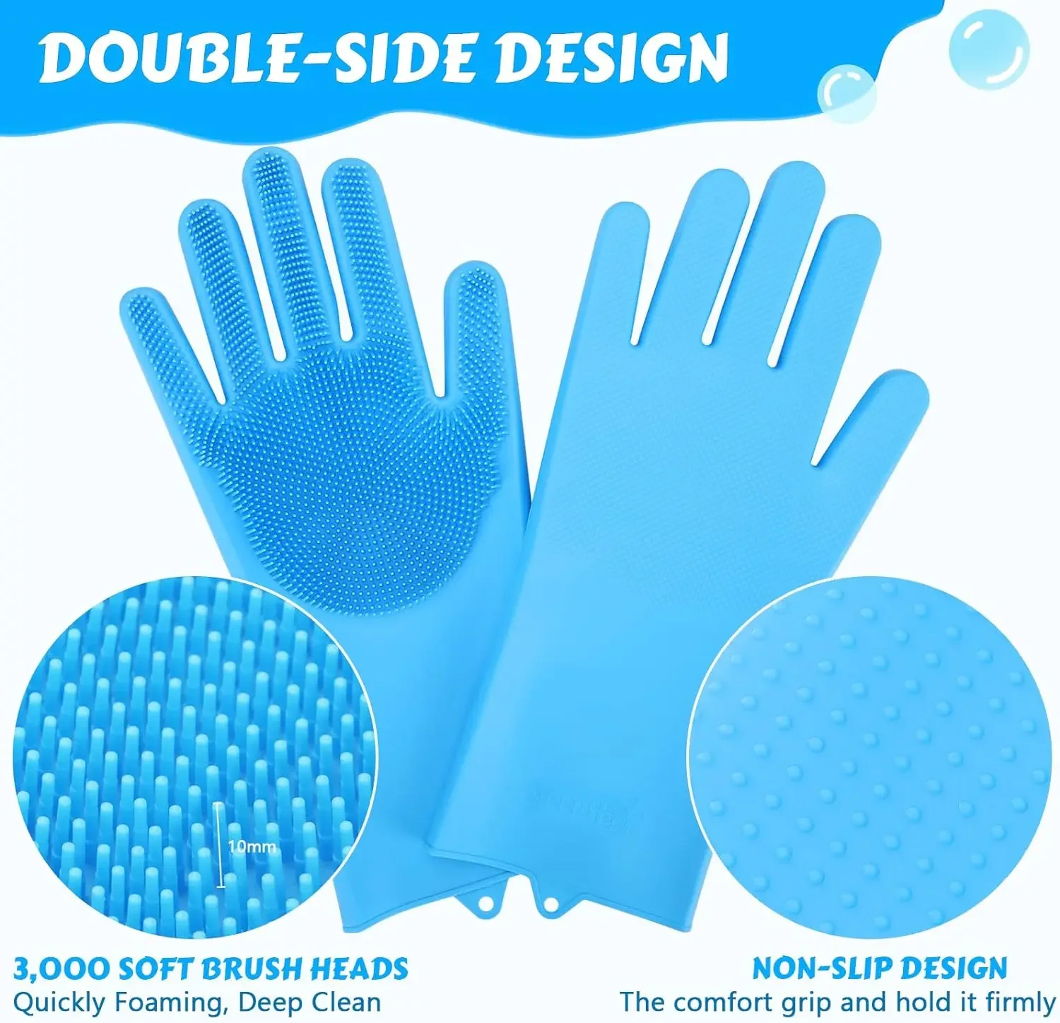 Pet Grooming Cleaning Gloves Dog Cat Bathing Shampoo Glove Scrubber Magic Dishwashing Cleanner Sponge Silicon Hair Removal Glove