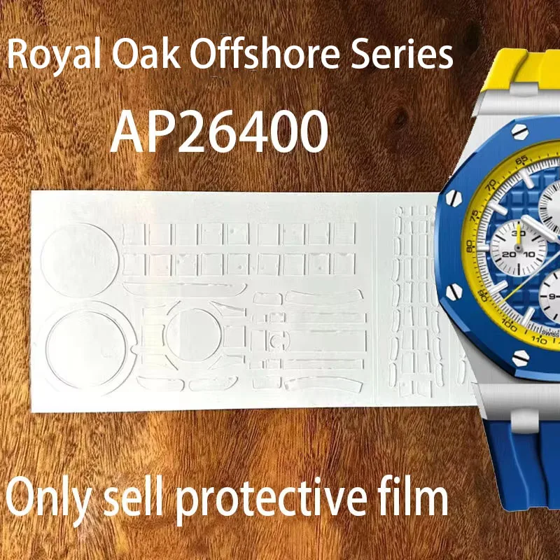 For AP26400 Offshore Type Protective Film Watch Film Dial Plate 44mm Outer Ring Side Watch Buckle Film Back Cover Back Membrane