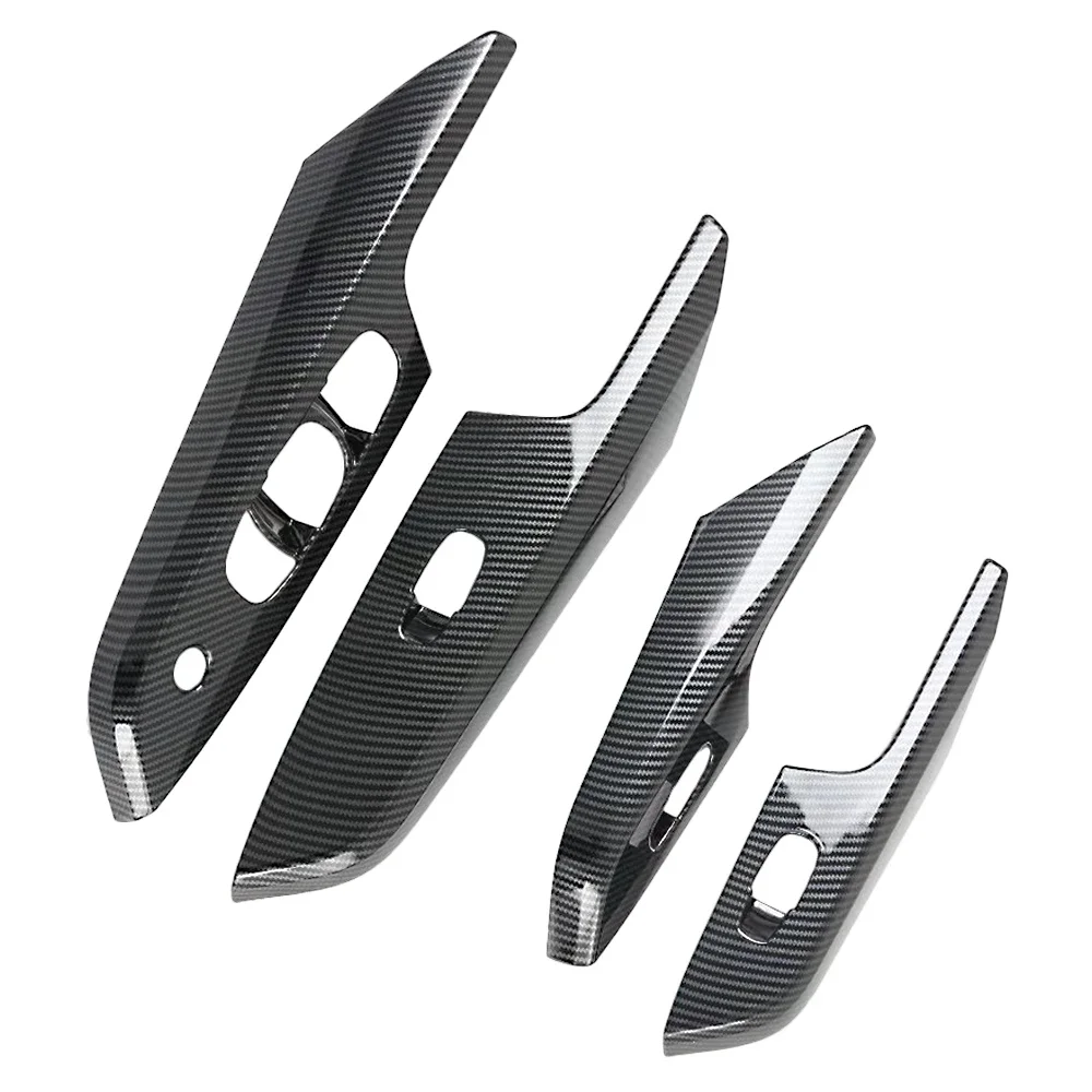 4pcs For Nissan Navara NP300 ST 2016-2021 Interior Accessories Gear Shift Panel Inner Door Handle Cover Trim Frame
