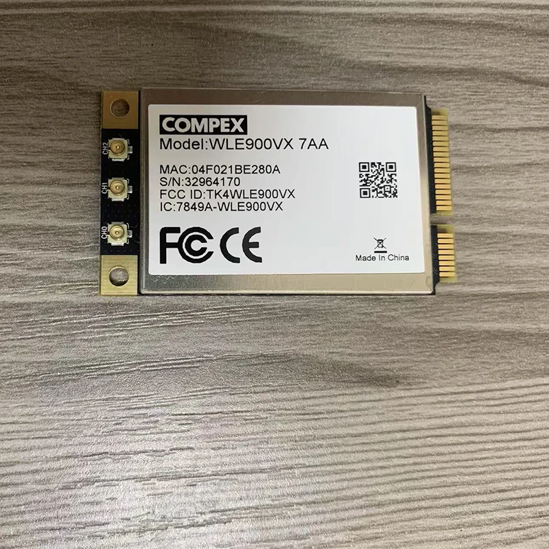 

Двухдиапазонный модуль WIFI Compex WLE900VX 7AA 2,4 ГГц 5 ГГц 3x3 MIMO 802.11ac MINI PCIE WI-FI-карта QCA9980 Чип OpenWrt ROS