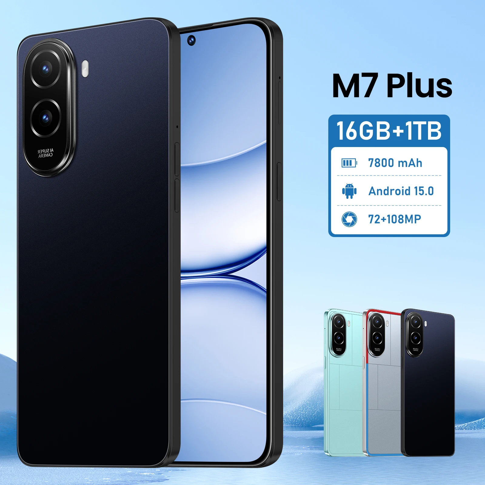 2026 New Sale High Quality M7 Plus Original Intelligent Wifi Dual Card Dual Standby System 7800mAh Battery Global Version