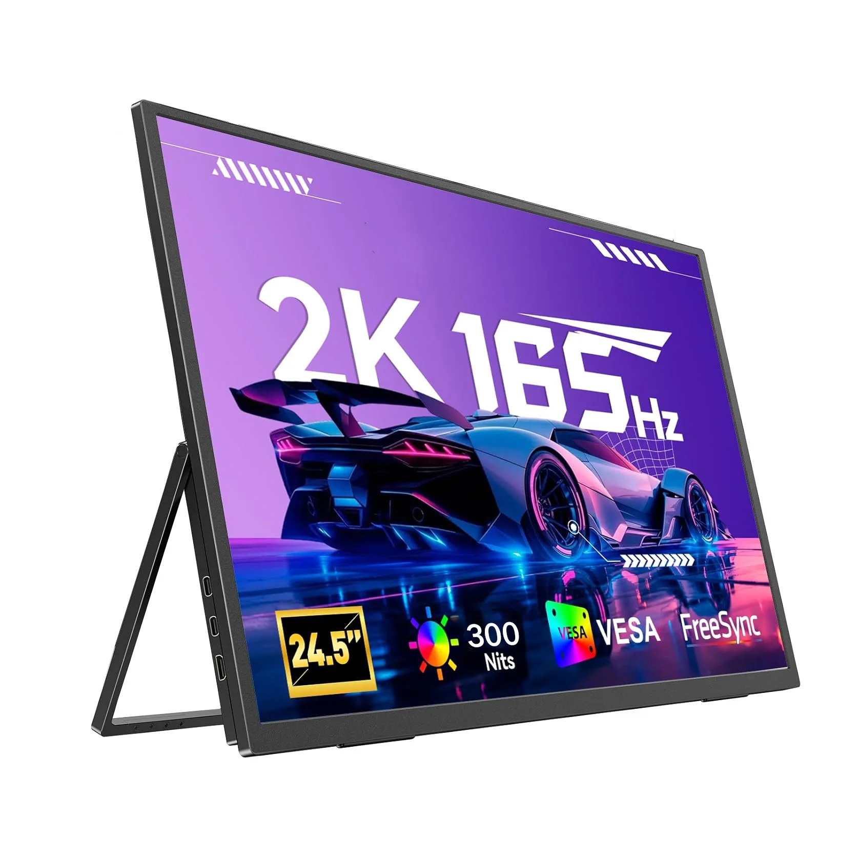 

AHXJKA 24.5inch 165HZ Portable Monitor FHD-IPS Panel Second Screen for Laptop Gaming Extended Display with Type C HDMI