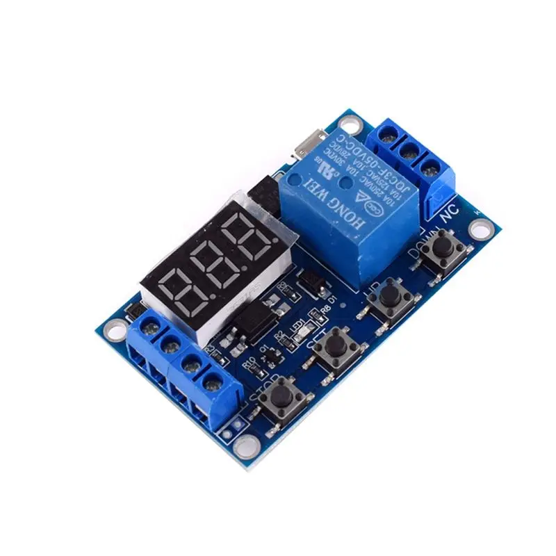 AA96 DC 6-30V Support Micro-USB 5V LED Display Automation Cycle Delay Timer Control Off Switch Delay Time Relay 6V 9V 12V 24V