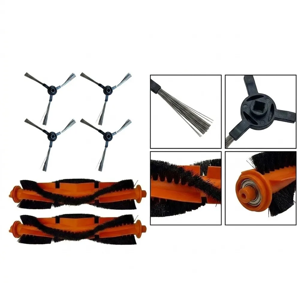 Side Brush and Roller Brush for kit for Dreame For MOVA For S800 Robot Vacuum 6-Piece Replacement Set for Edge and Corner