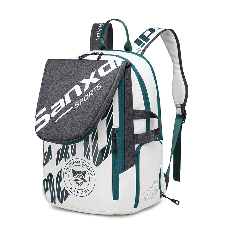 3R Tennis Racquet Backpack SANXDI Unisex Badminton Racket Bag Large Capacity Folded Shoes Compartment Tennis Squash Racquet Bags