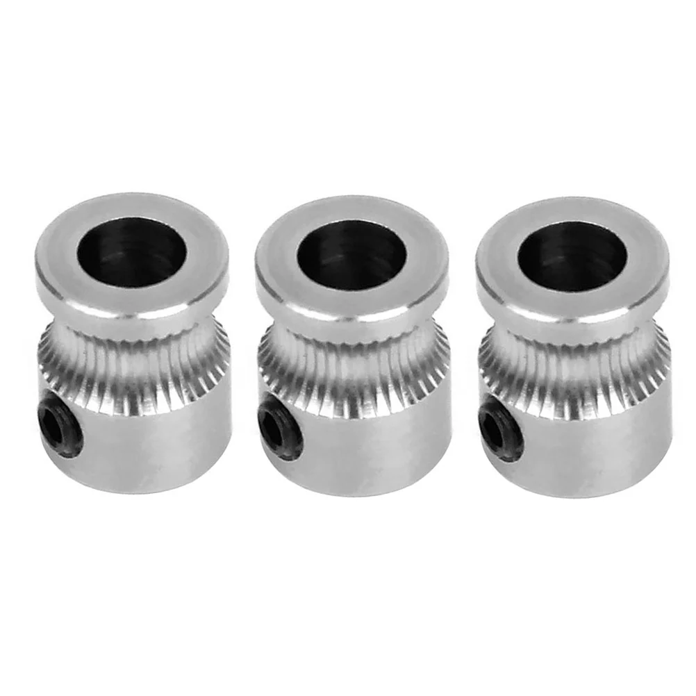 3 PCS Extruder 3d Printer Stainless Steel Extruder Drive Gear Wheel 5mm Bore for 3D Printer