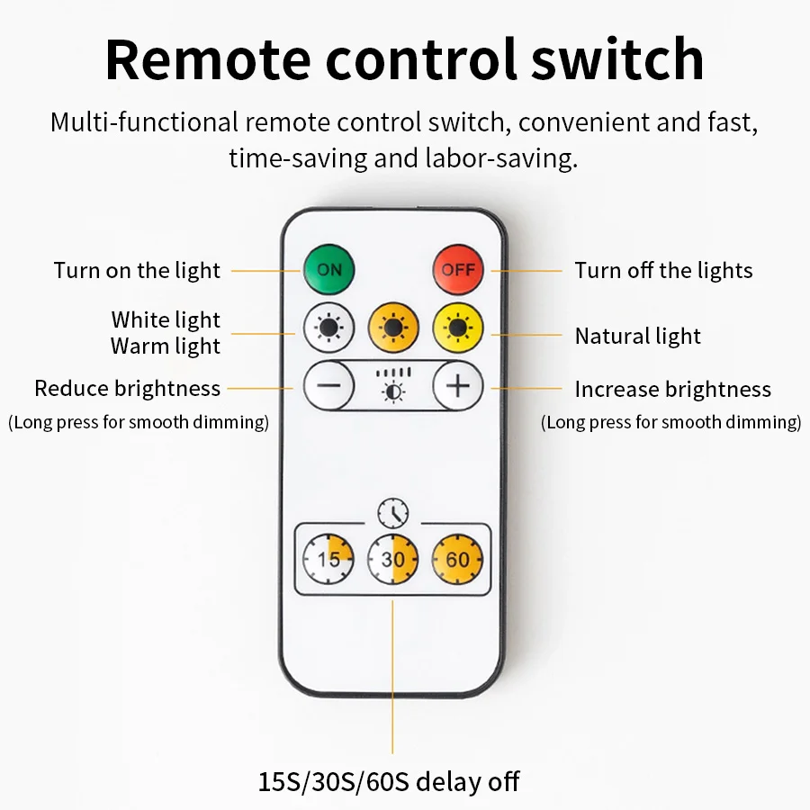 LED Table Lamp Magnetic Hanging Rechargeable Desk Lamp 3 Color Reading Light With Remote Dimmable Cabinet Closet Wardrobe Lamp
